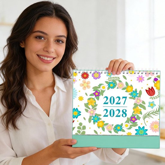 Bureaukalender 2027–2028 – Planner voor 18 maanden – Geschikt voor studenten, docenten en iedereen – Ideaal voor verjaardagen, als cadeau, voor op kantoor of thuis – Stijl A — cadeau in Kalenders & Planners - foto 5