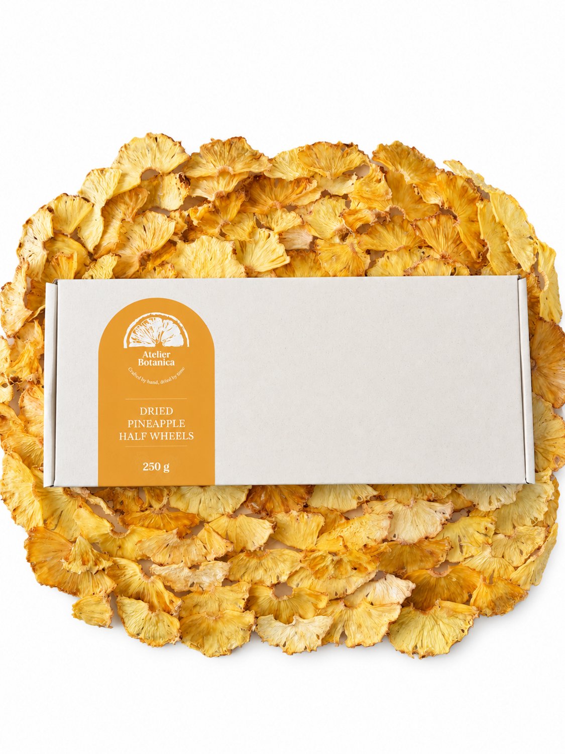 Atelier Botanica - Gedroogd fruit - Gedroogde ananas halve schijfjes 250 g - Voor cocktails en meer