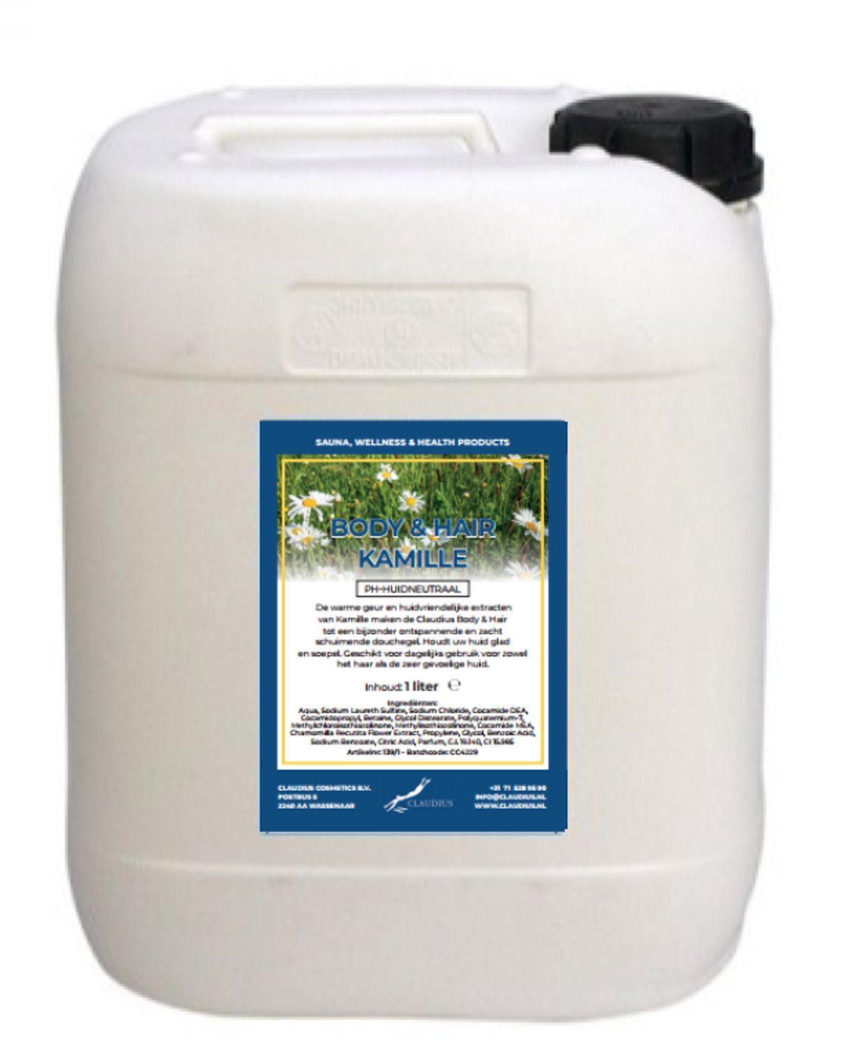 Claudius Body & Hair Kamille - 10 liter - showergel - navulling - voordeelverpakking