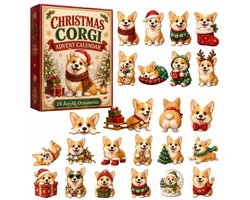 Kerstcountdown-ornament – ​​2D-ornament – ​​Plat maar met 3D-effect – Verzamelobject – Corgi