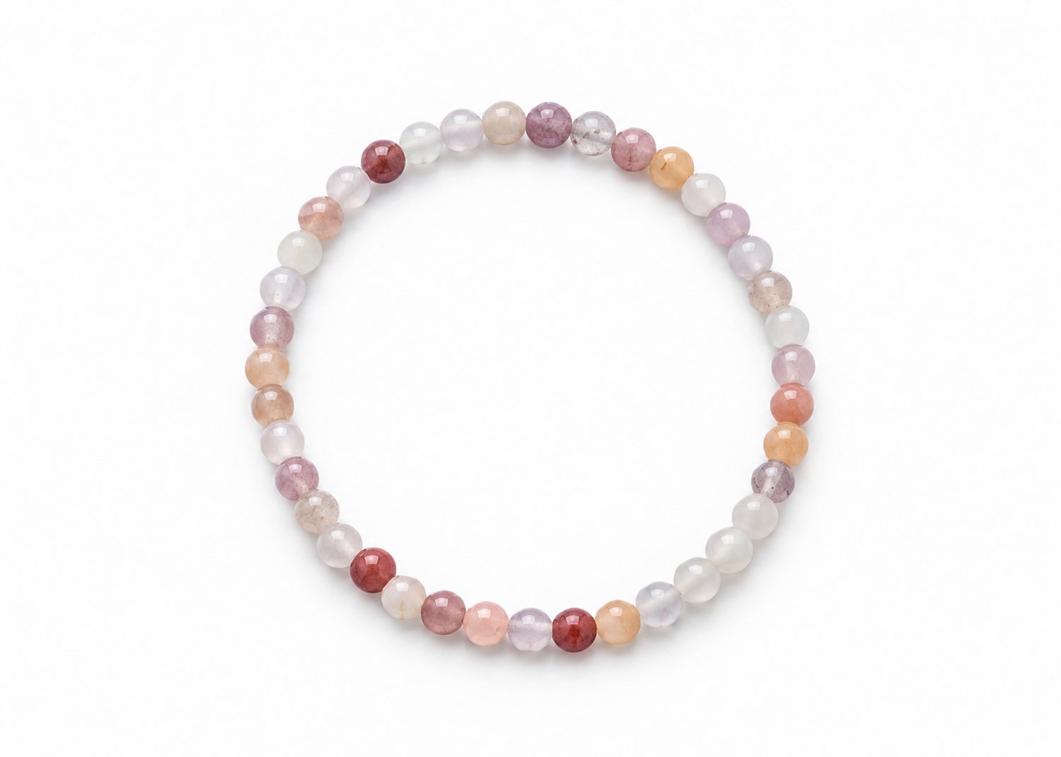 Multikleur Aventurijn Armband – Natuurstenen Kralen 4 mm – Maat 17 cm – Fijne Veelkleurige Edelsteen Kralenarmband – Sieraad voor Dames en Heren - Natuursteen – Elastisch – Unisex