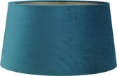 Staande lampenkap - 35x30x18cm - Palermo velours blauw - taupe binnenkant