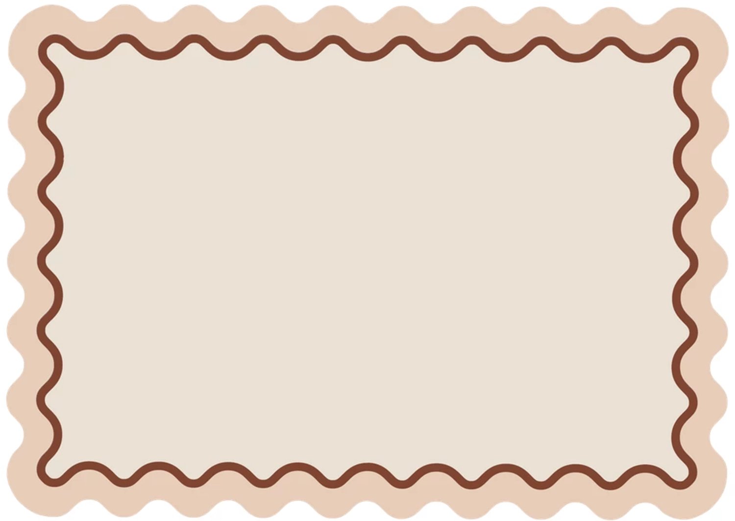 Vacavaliente Waves placemat rechthoekig 40x30cm almond
