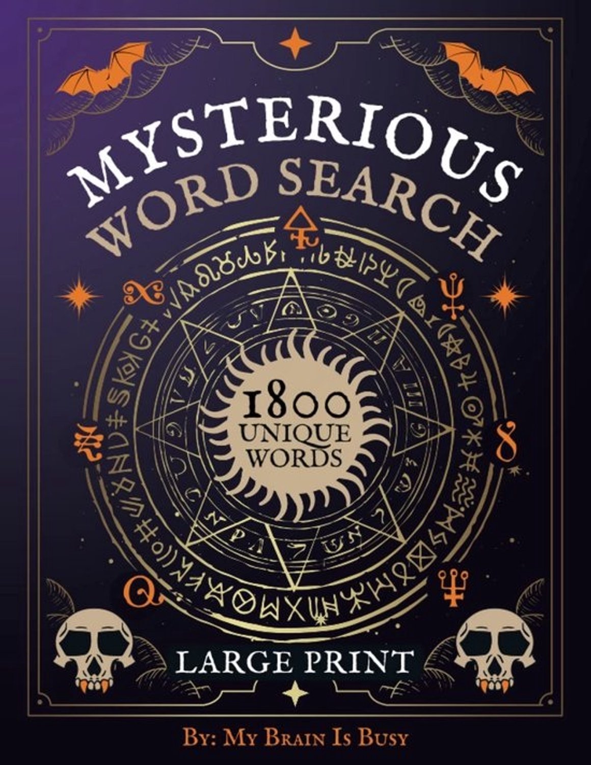 Groteletterdoolhofboek voor Volwassenen: 1800 Unieke Woorden over Astrologie, Geesten, Tarot en Occultisme