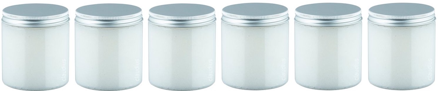 Claudius Luxe Verzorgende Bodyscrub-Gel Aloë Vera - 400 gram - Pot met aluminium deksel - set van 6 stuks - Hydraterende Lichaamsscrub - Body Scrub