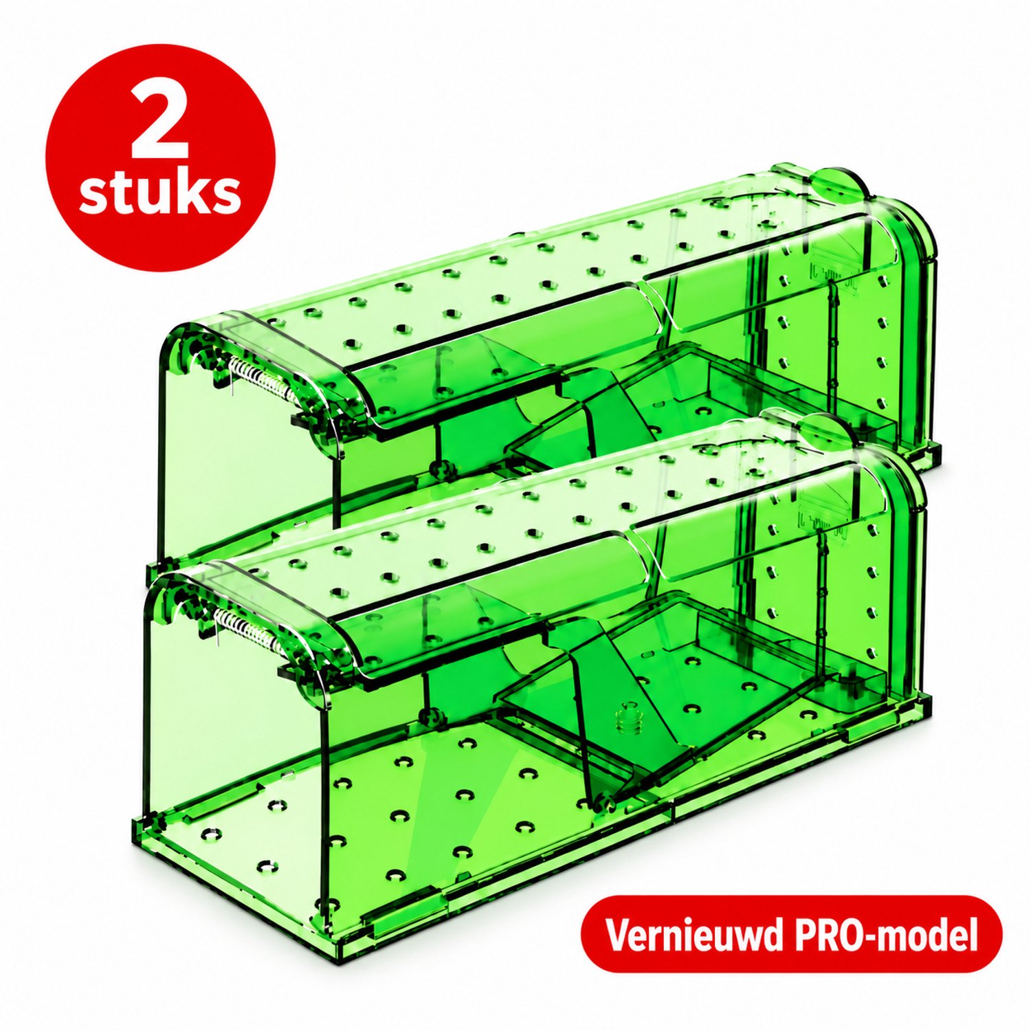 ZnaP® Diervriendelijke Muizenval Pro - 2 stuks - Levende Muizenval - Muizenverjager