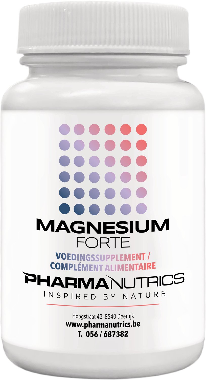 MAGNESIUM FORTE 120 CAPS PHARMANUTRICS - SPIEREN - ENERGIE - ZENUWSTELSEL - NATUURLIJK VOEDINGSSUPPLEMENT
