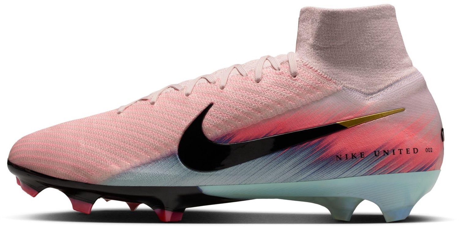 Nike United Mercurial Superfly10 Elite Botas De Fútbol De Perfil Alto Para Terreno Firme Rosa Rood