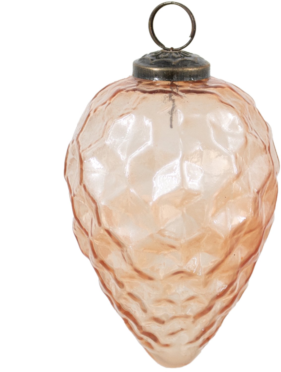Kerstbal glas roze