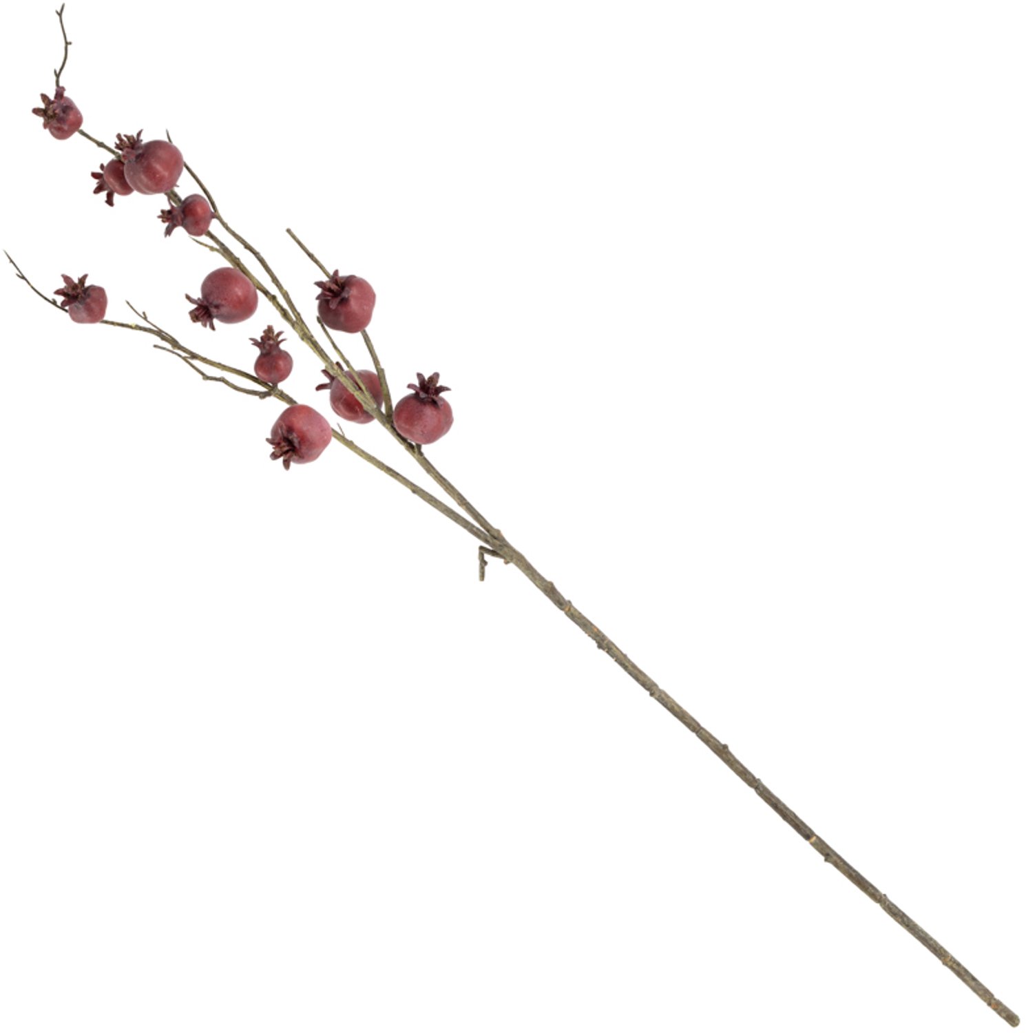 Kunsttak granaatappels 78cm burgundy