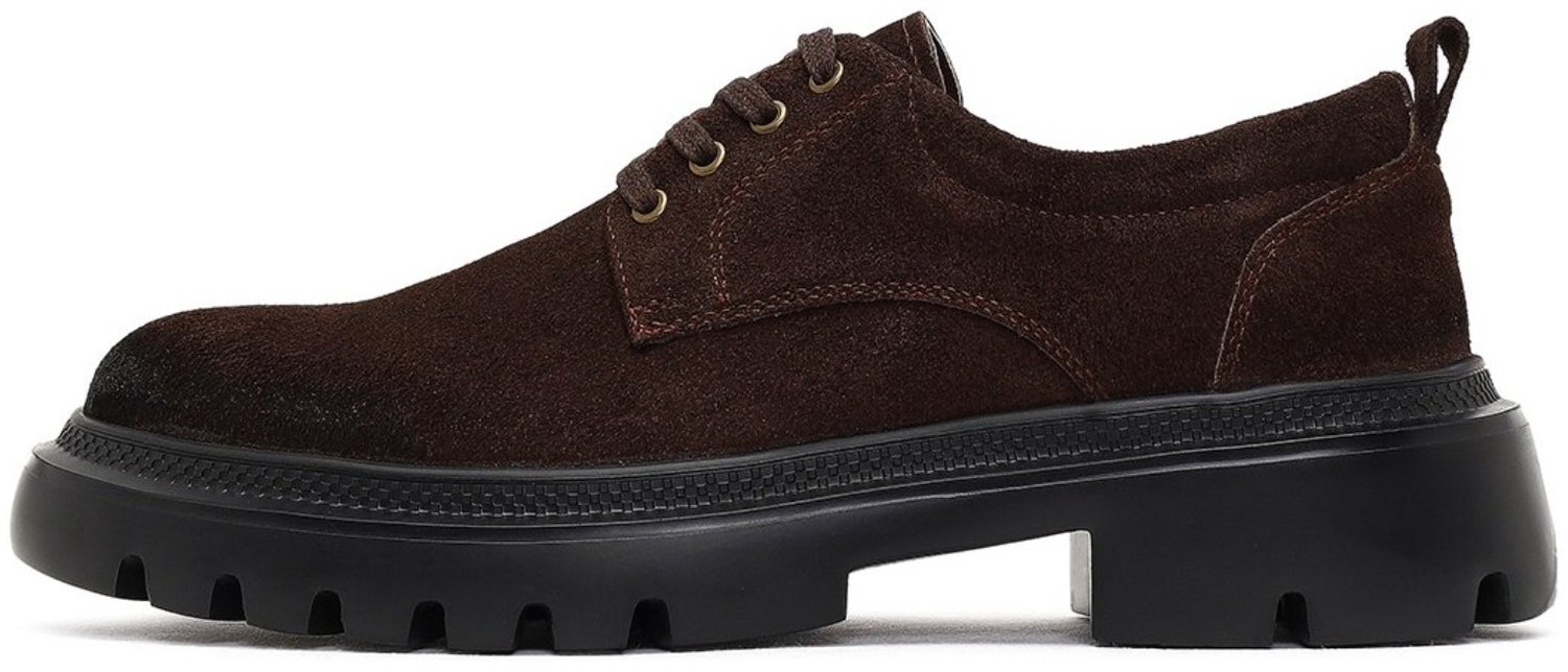 DERIMOD Casual Lace-ups Suede Leather Casual Lace-up Shoes