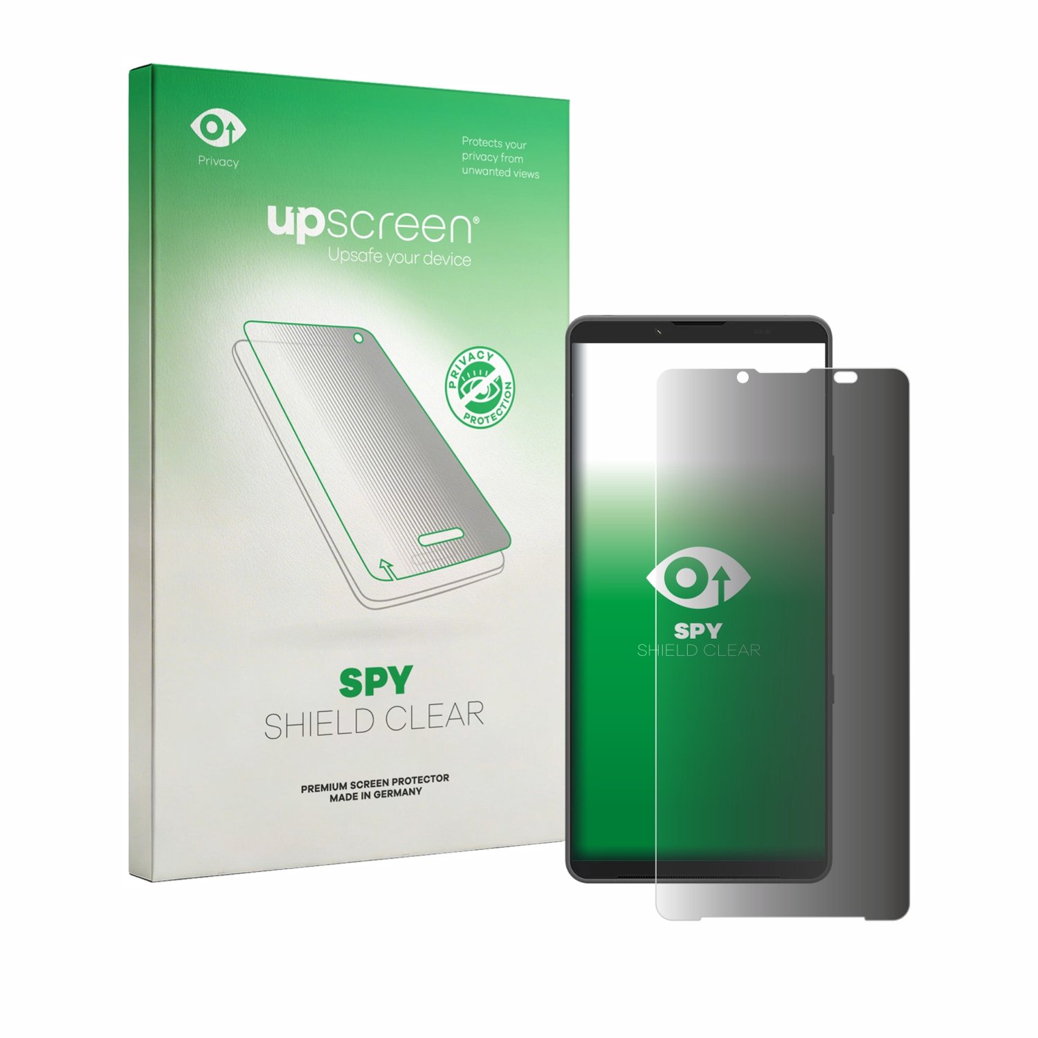 upscreen - privacy screenprotector voor Sony Xperia 10 VIII - Folie Beschermfolie Blauwlichtfilter