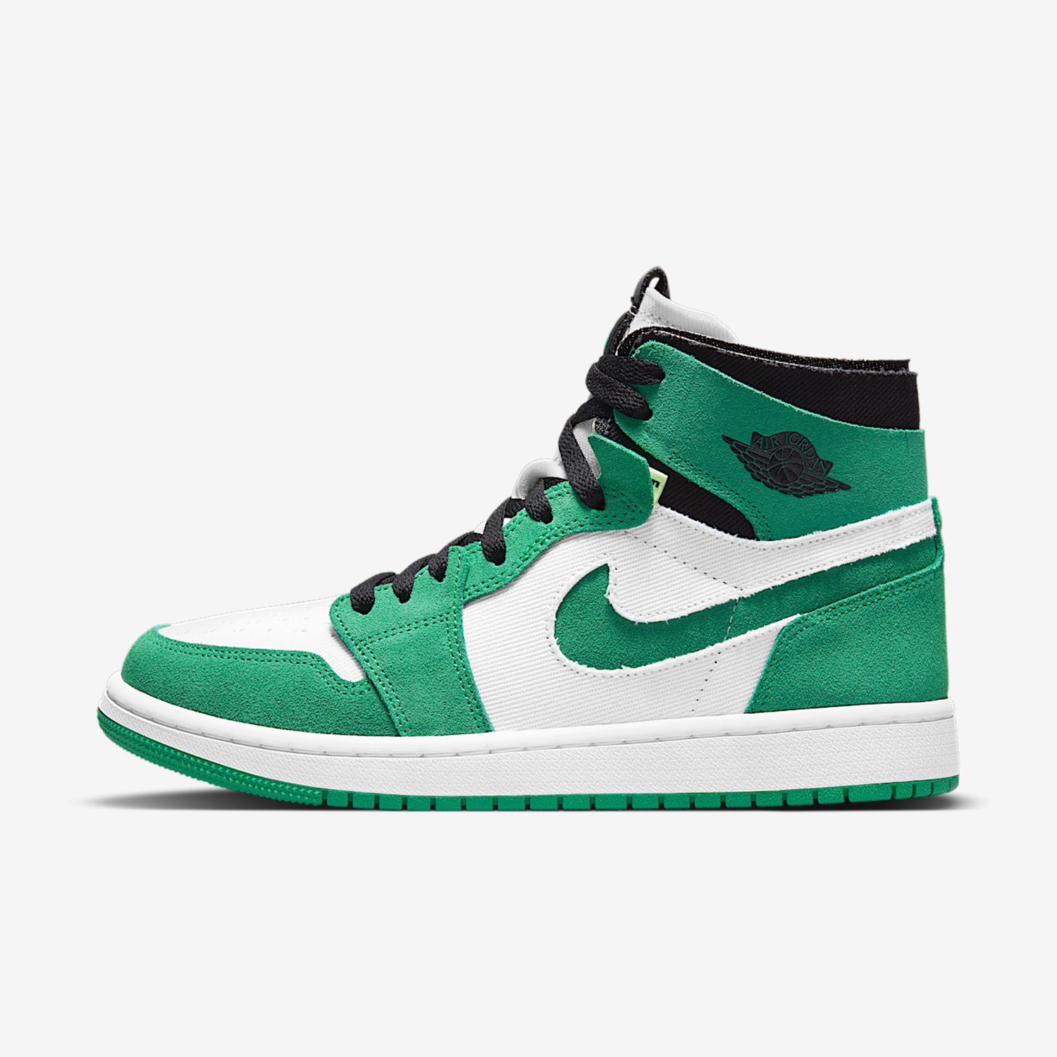 Air Jordan 1 Zoom Air Comfort - Maat 40.5 - Stadium Green/Wit/Ghost Green/Zwart / Groen Wit - Air Jordan 1 - Lifestyle - Dames Sneakers voor Vrouwen