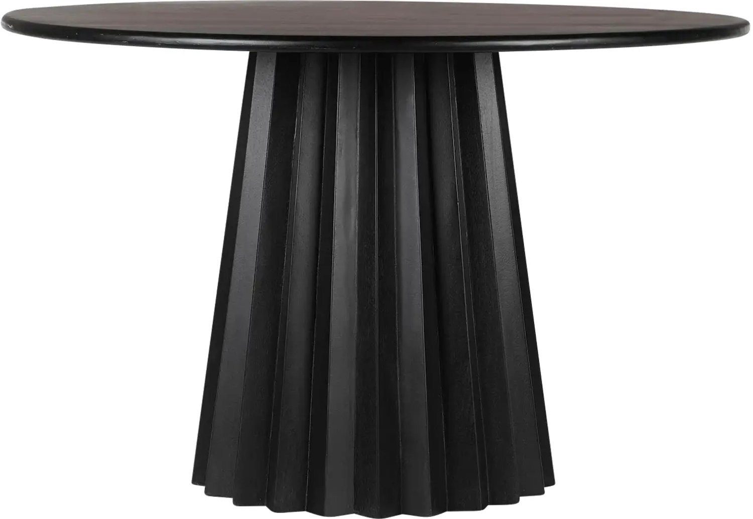 Goossens Felicia Eettafel - Hout - 120 x 76 x 120 cm - Rond - zwart