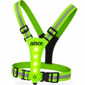 Nince Hardloop Verlichting - LED Hardloopvest USB Oplaadbaar - Reflecterend Veiligheidsvest One Size