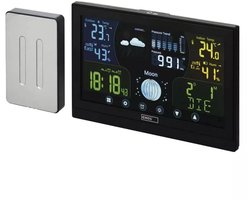 Emos Weerstation Draadloos Binnen en Buiten - Met Buitensensor - Op Batterijen - E6018 - Zwart