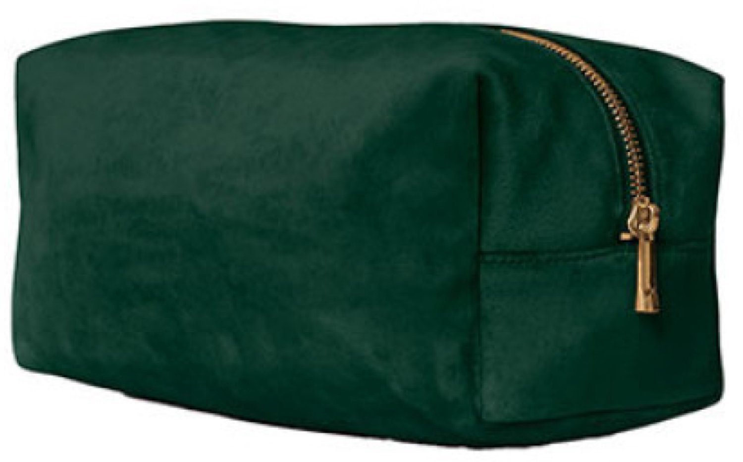 BagBase - Velvet Toiletry/Accessory Case - Dark Emerald - L (28 x 14 x 14 cm)