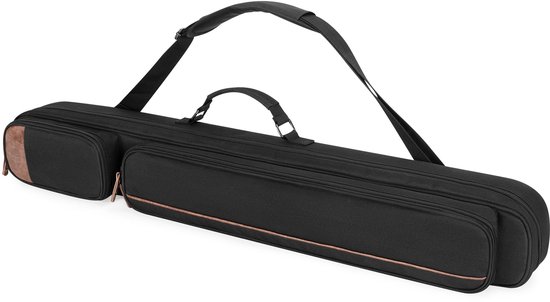 Biljartkeu Tas 2x2 Zwart Nylon - Pool Keu Draagtas - Waterbestendig Nylon - Voor Biljart En Snooker — afbeelding 5
