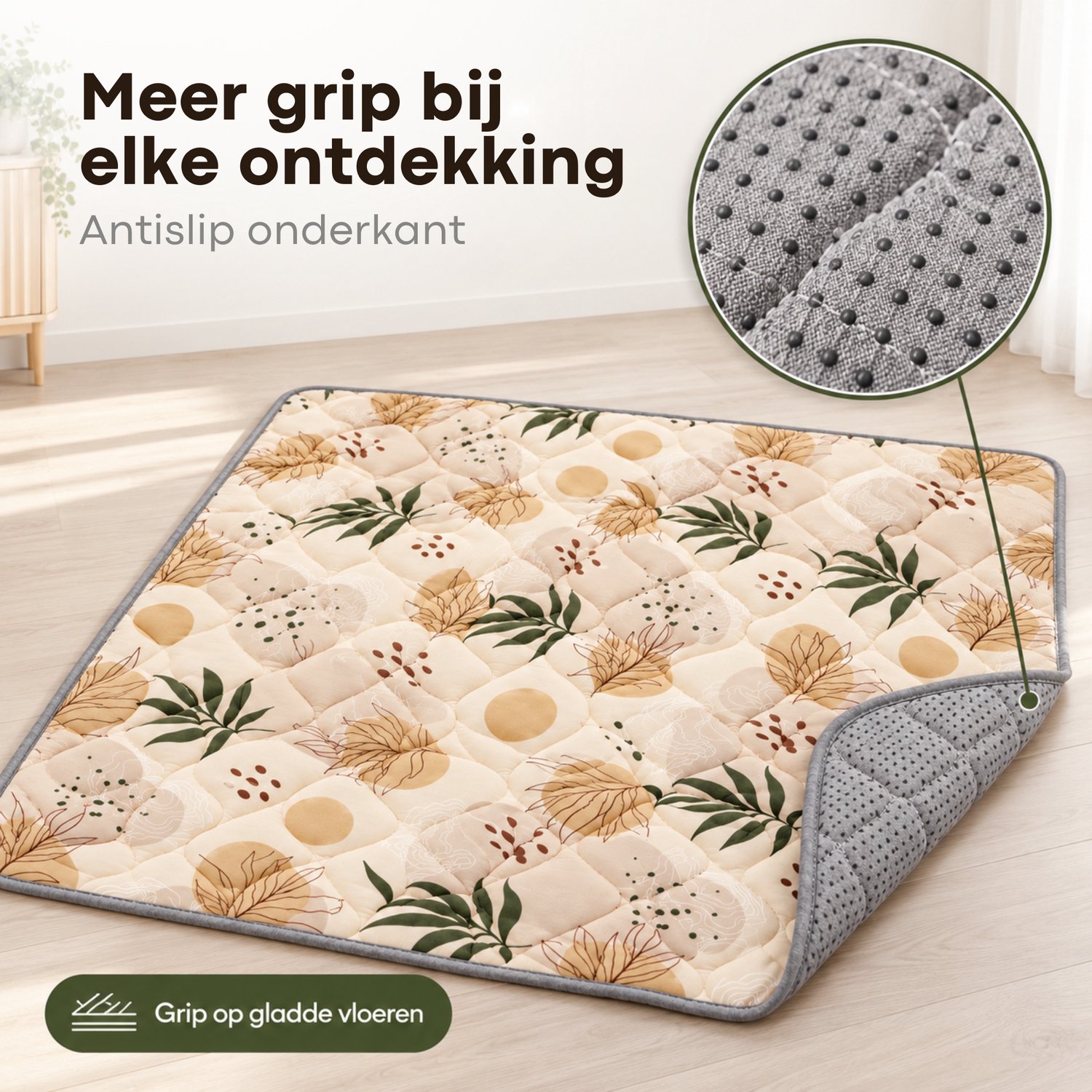 Nexar Speelmat Baby - 127×127 cm - Extra Dikke Foam Speelmat & Speelkleed - Antislip, Waterdicht & Wasbaar - Baby Speelkleed voor Peuters – foto 4