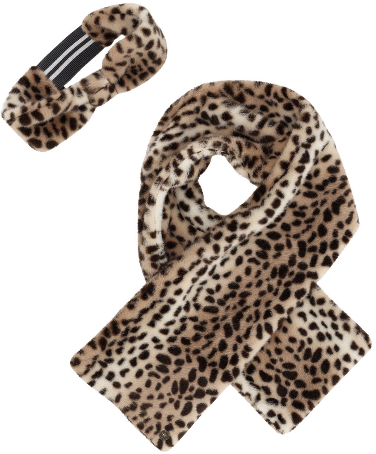 Like FLO Nine Flo Girls Scarf + Headband Sjaals Meisjes - Beige - Maat 104/128