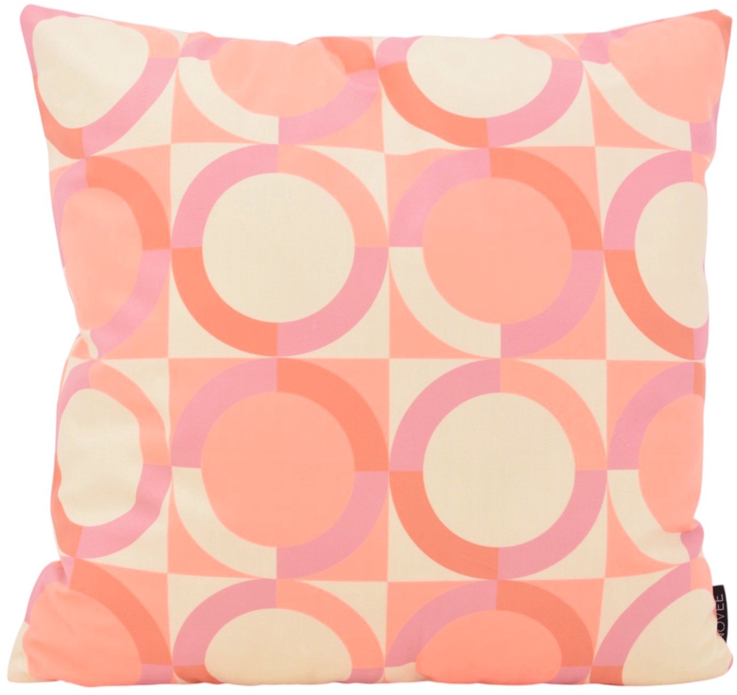 NOVÉE Pastel Loops Kussenhoes | 45x45 cm | Katoen/Polyester roze