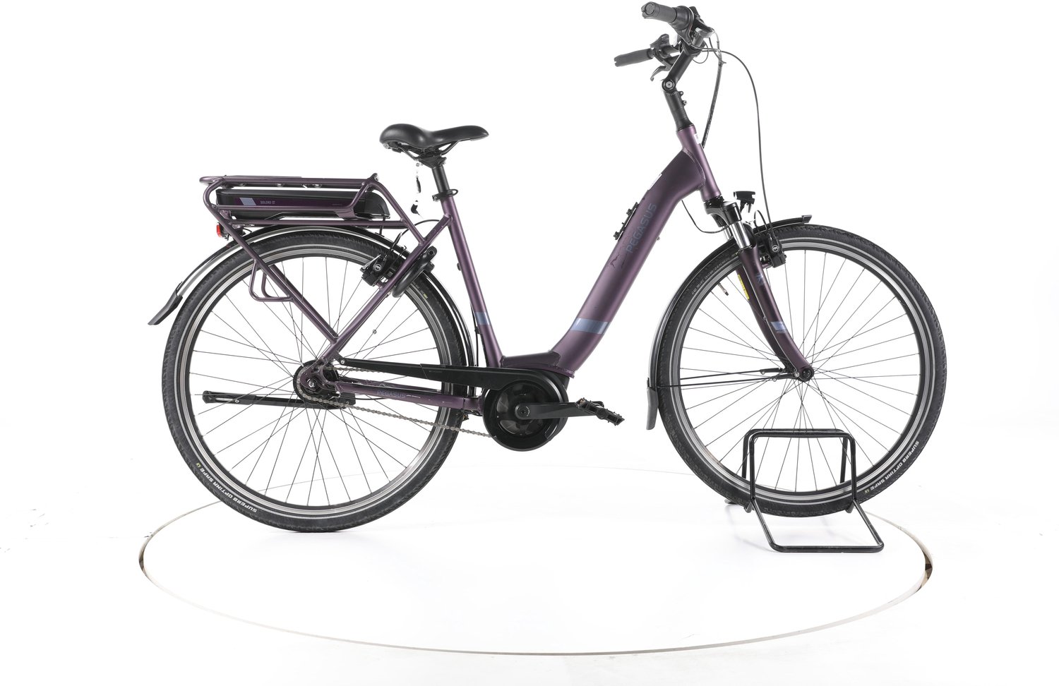 Pegasus Solero E8R Elektrische citybike Bosch Accu 400Wh 28" paars Pro