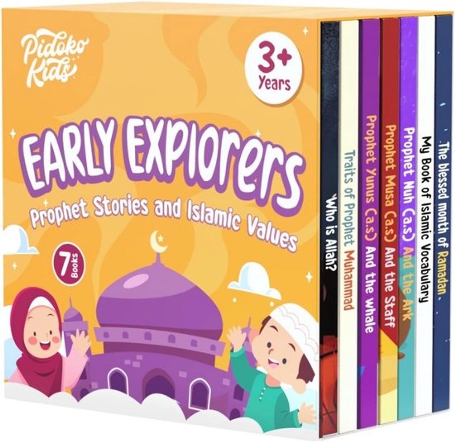 Set van 7 islamitische kinderboeken - Profeetverhalen, Ramadan en woordenschat (3+ jaar)