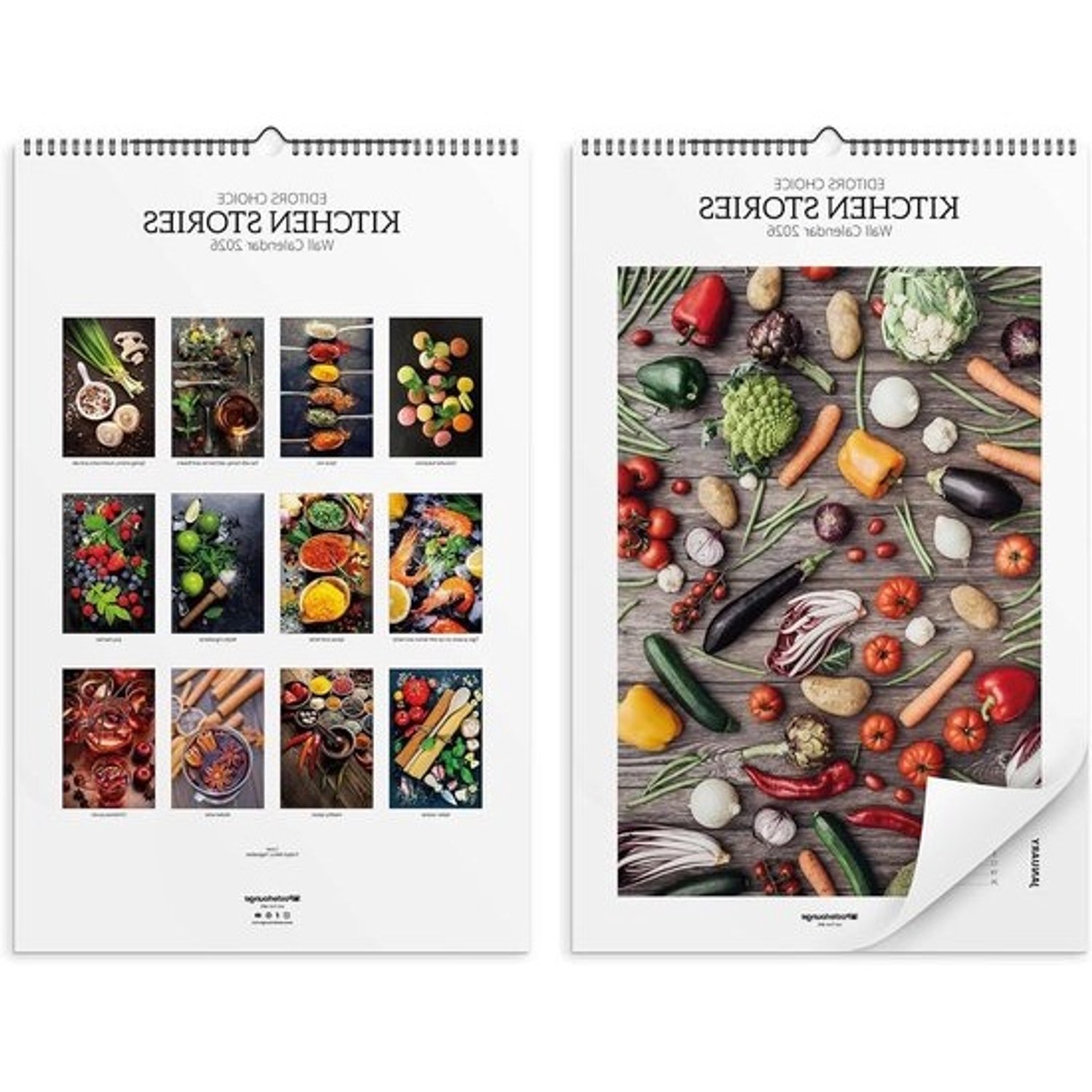 Wandkalender voor de keuken - Maandplanner en organizer - Afspraken plannen - Stevig premium papier - 32 x 50 cm - Multicolor