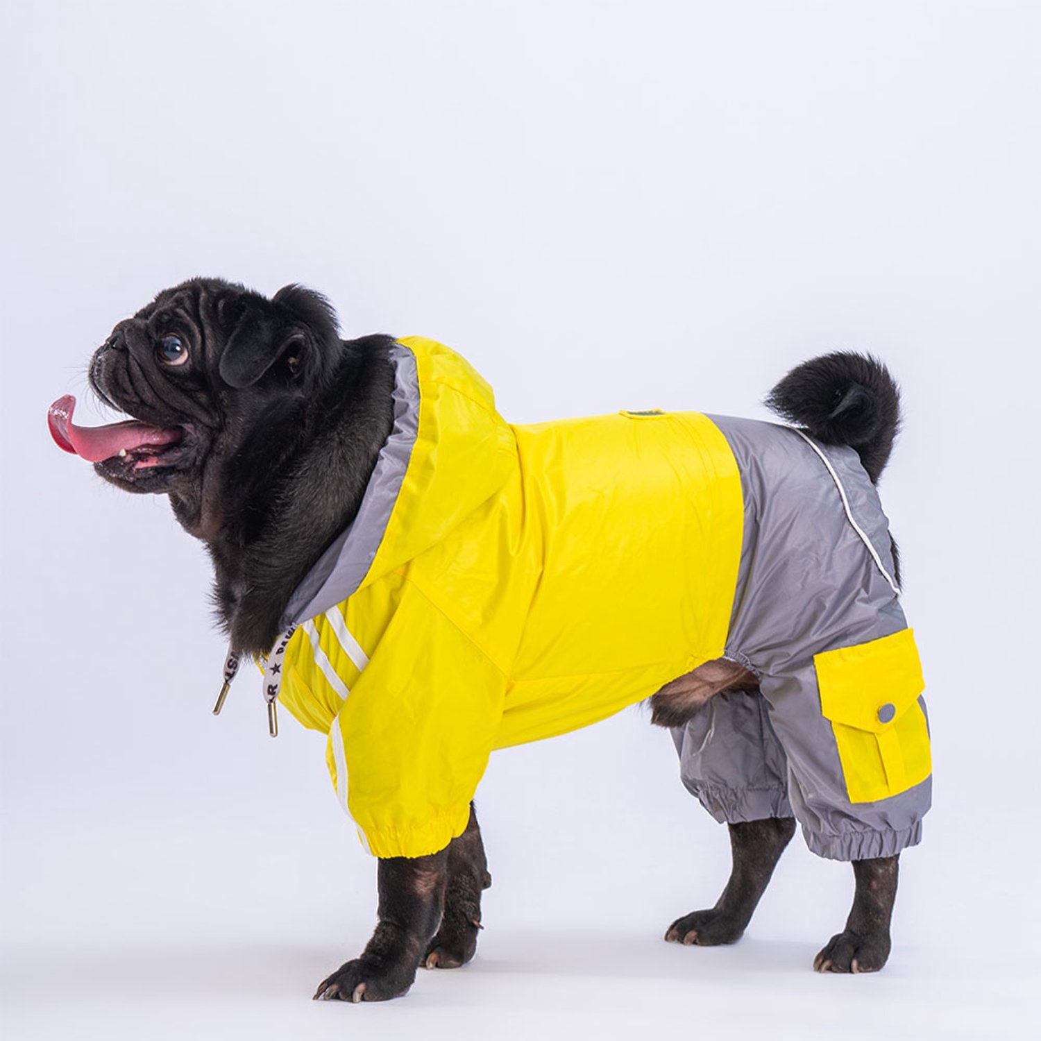 Pawstar BiColor - Hondenoverall - Geel/Grijs - XL