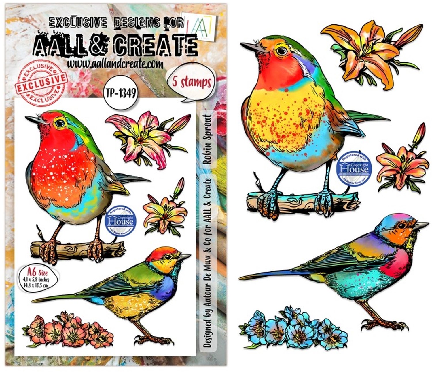 Aall & Create clearstamp A6 - Robin sprout