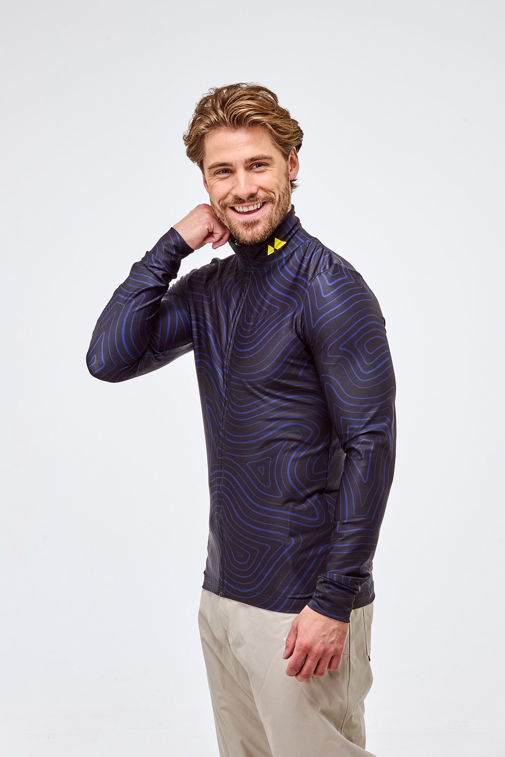Mountain Hero Rugbeschermer Wintersport Heren - Uitwisselbare Beschermingspad - Blue Echo - Maat S