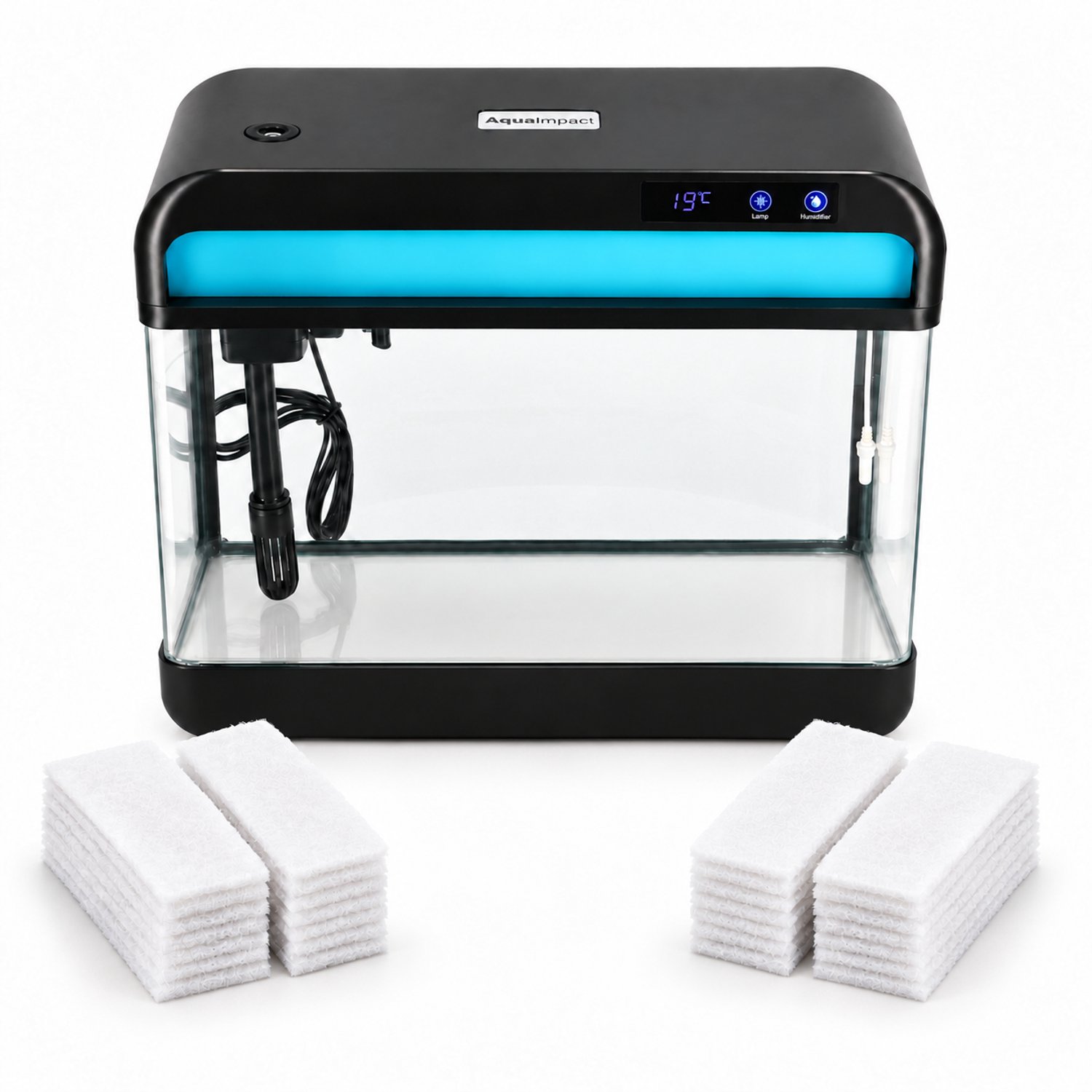 AquaImpact Zelfreinigend Aquarium 13 L + 20 Filters