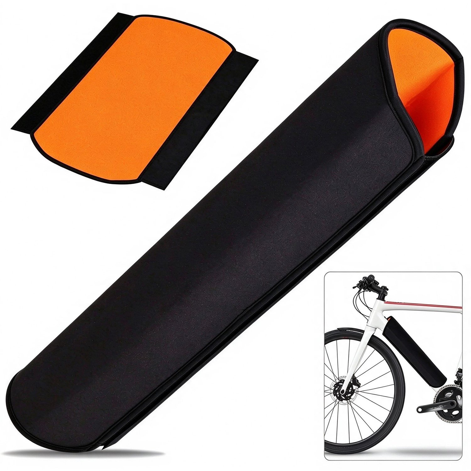 Lifhelpe Winter E-Bike Accu Beschermhoes - Geïntegreerde Accuafdekking - Universele Fietsaccu Hoes - Antivries Waterdicht Zonwerend - Zwart