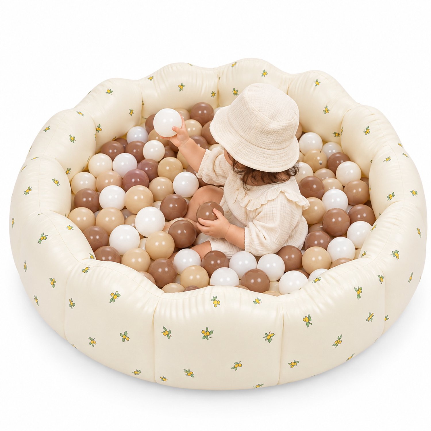BRD® Ballenbak Ballen - Beige Bruin Wit - Speelballen voor Kinderen