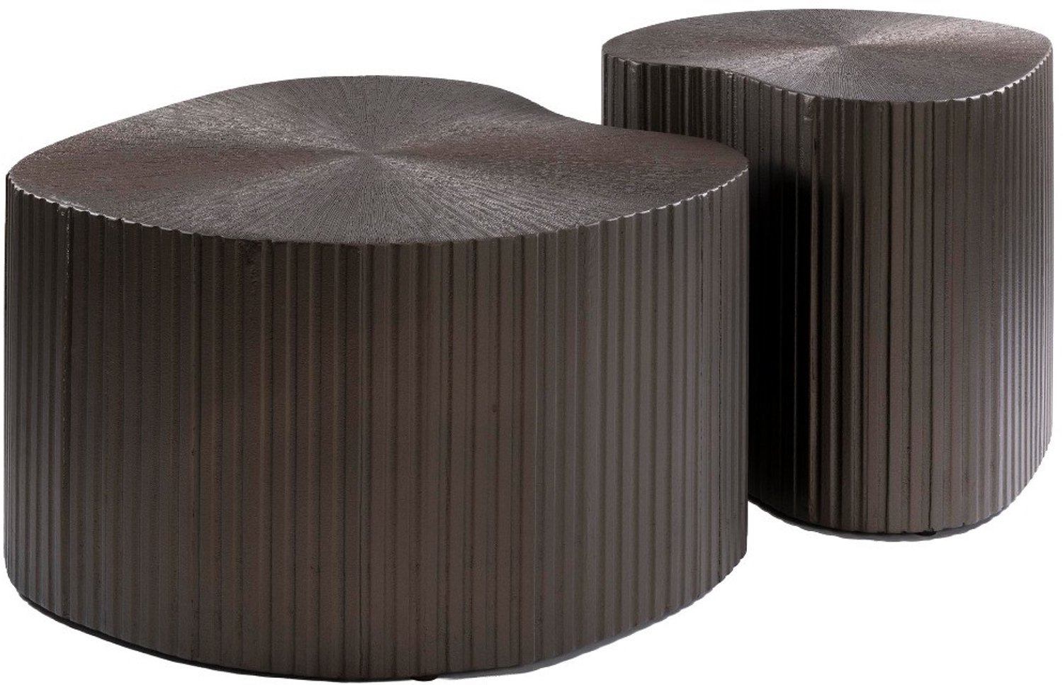 Fraaai - Mayla salontafel niervormig set van 2 - brons liquid metal