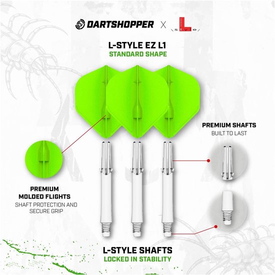 L-Style Mantis V2 90% - Dartshopper Exclusive - Dartpijlen van L-Style — afbeelding 2