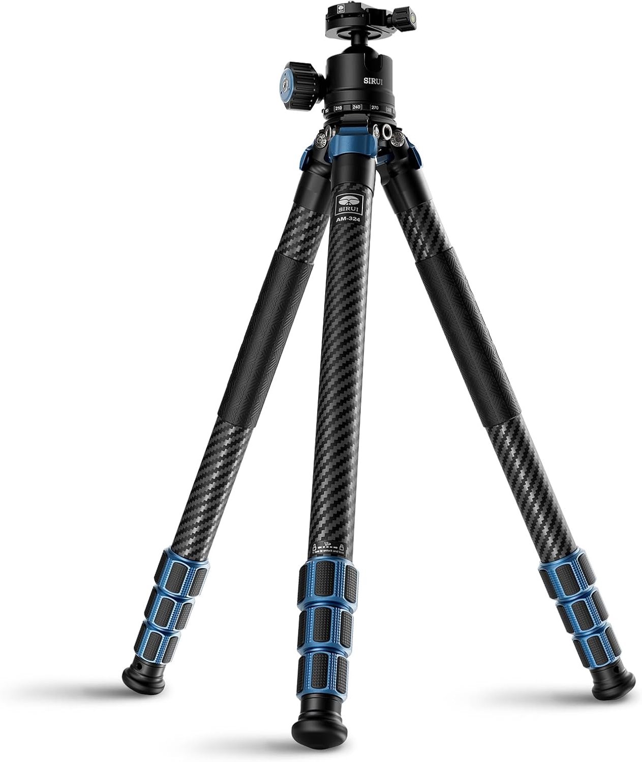 SIRUI AM-324 Carbon Fiber Reisstatief met AM-40 Balhoofd - Max. 19 kg