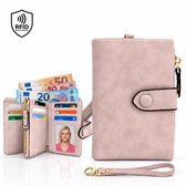 Luxamore® Dames Portemonnee – Kleine Portemonnee Dames – RFID Beschermd – 19 Vakken – Portefeuille met Rits – Creditcardhouder – Roze