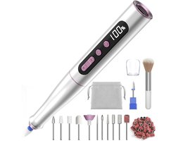 Nagelfrees Bitjes - Pedicureset Electrisch - Manicure Set - Zilver, Paars en Zwart