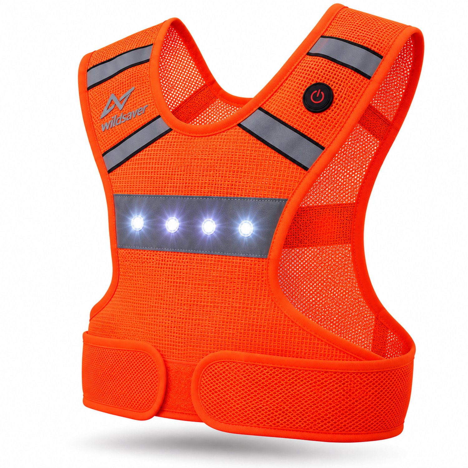 InVincer® Club - Wildsaver edition Hardloop verlichting Reflectievest - LED Hesje Oranje - XL