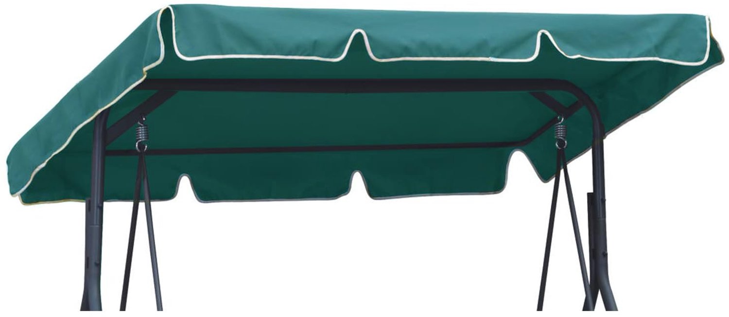 Vervangend dak voor Hollywoodschommel - Zonwerend doek - Geschikt voor 3-zits schommelbank - 200 x 120 cm - Groen