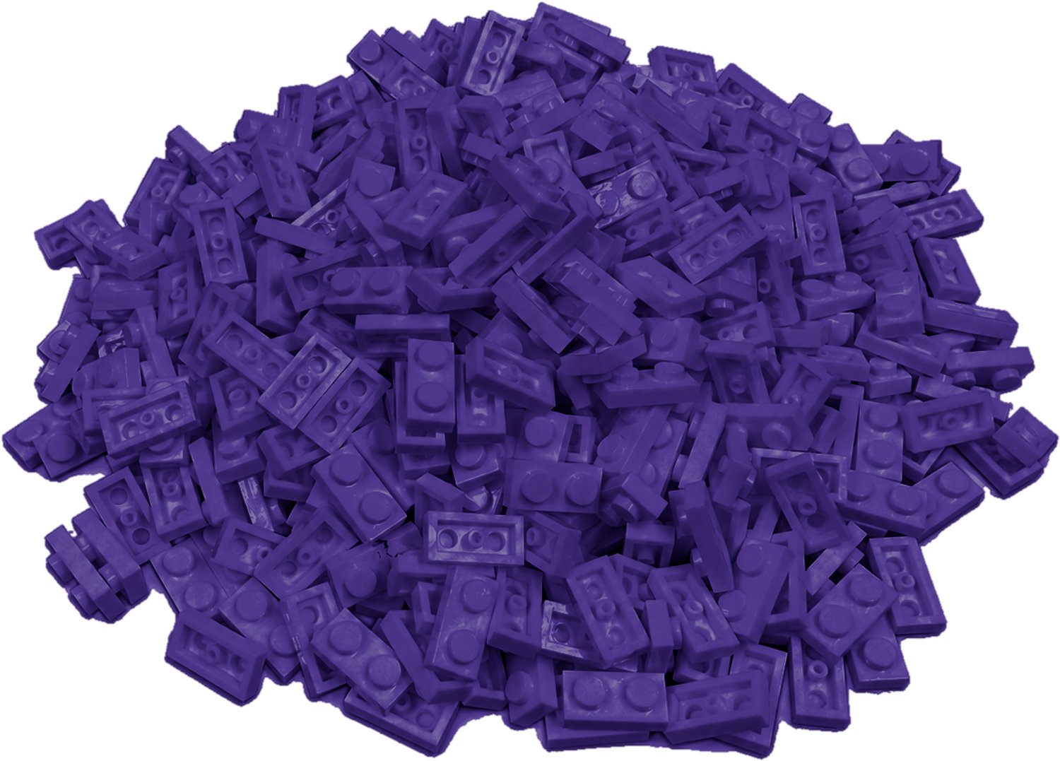 300 Bouwstenen 1x2 plate | Paars | Compatibel met Lego Classic | Keuze uit vele kleuren | SmallBricks