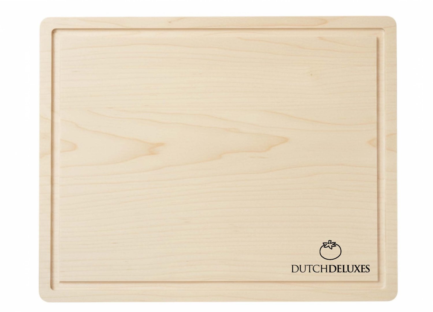 Dutchdeluxes vaatwasser bestendige - 100% houten - Snijplank - Rechthoekig - Vaatwas veilig - Sapgeul - GROENTEN - 40x25x2cm