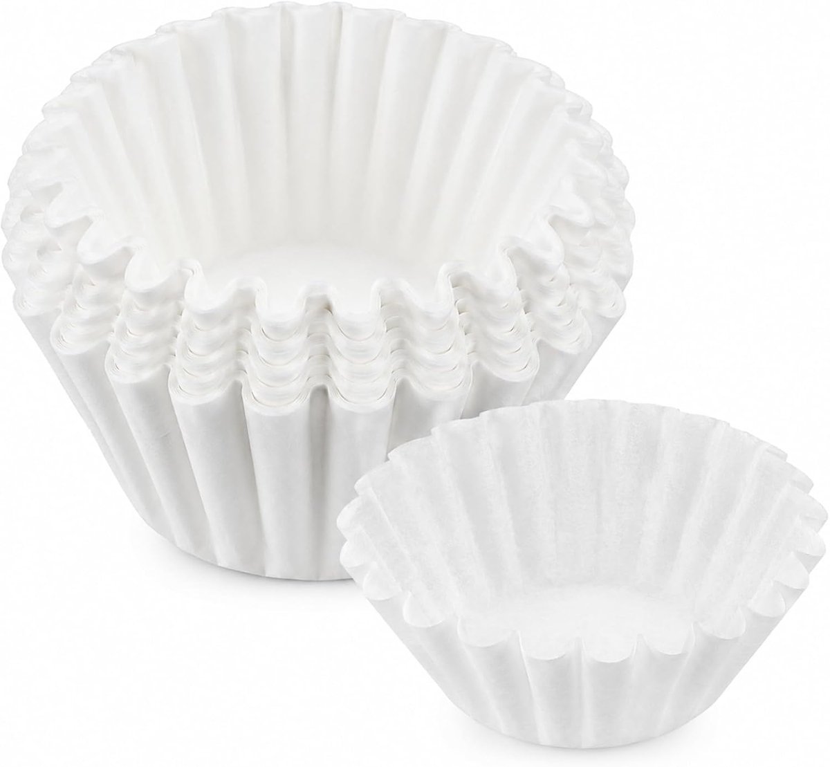 200 stuks koffiefilters, mandfilter 80/200 mm, filterzakken, wit, koffiefilter, papieren filterzakken voor koffiezetapparaat voor Beem, Philips, Cuisinart, wegwerp koffiefilterpapier voor aromatische
