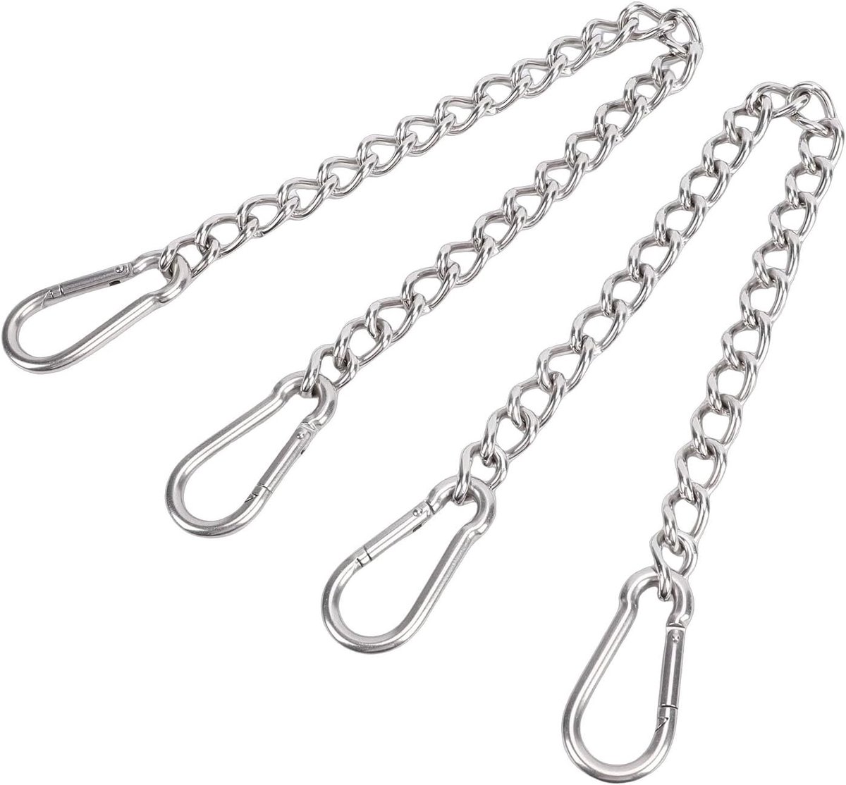660LBS Laadvermogen Roestvrijstalen Schommelketting met 2 Stuks Hangende Stoelketting, 64,5 Cm Zware Hangmatketting voor Schommel, Bokszak