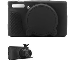 SX740 HS cameratas voor Canon Siliconen PowerShot Anti-kras Zachte Slim Fit Ultradunne Lichtgewicht Beschermende Volledige Pritection met Verwijderbare Lens Cover Accessoires (Zwart)