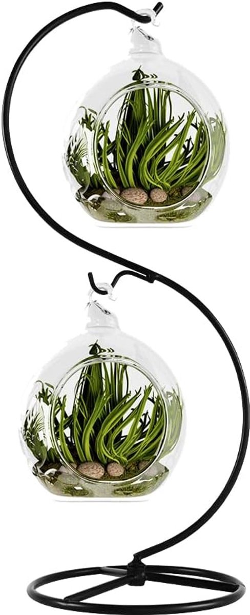Display Stand Ijzer Ophangend Stand Houder Haken voor Opknoping Glazen Globe Air Plant Terrarium Bal Kerstversiering Huwelijksdecoratie