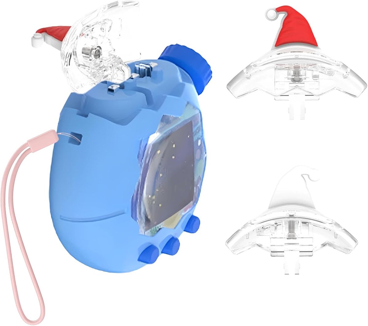 Beschermhoes voor Tamagotchi Paradise Top Cover - beschermt tegen vallen, schokbestendig, met string, elektronische huisdieraccessoires voor virtuele huisdieren (rode kerstboom)