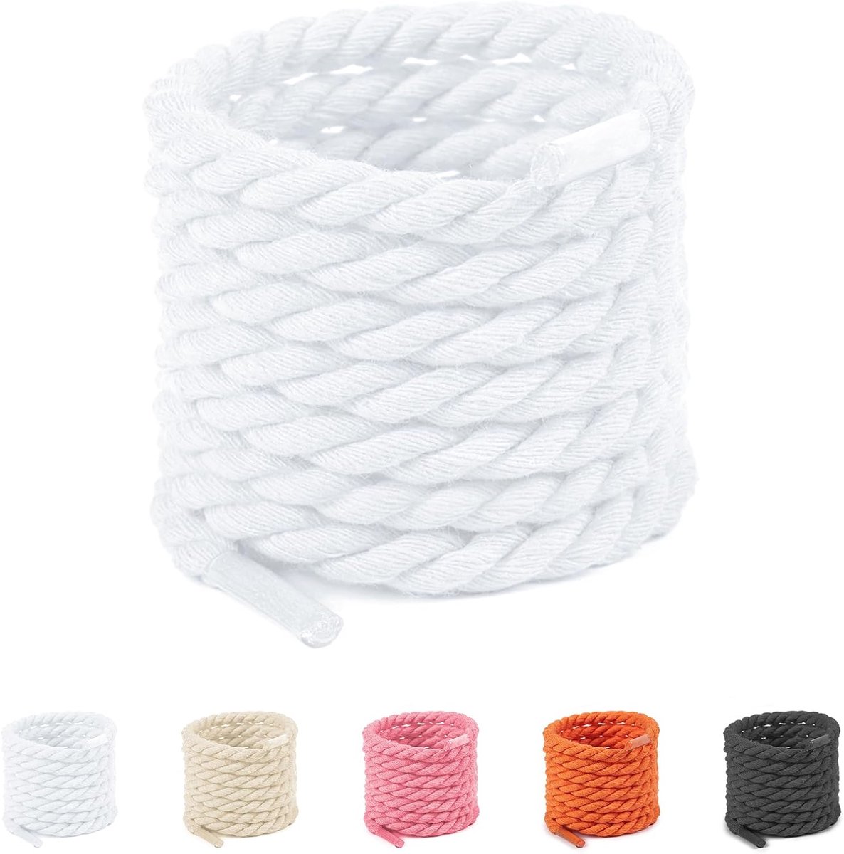 Schoenveters, Chunky Touwveters van Katoenmix, voor Sneakers en Casual Schoenen