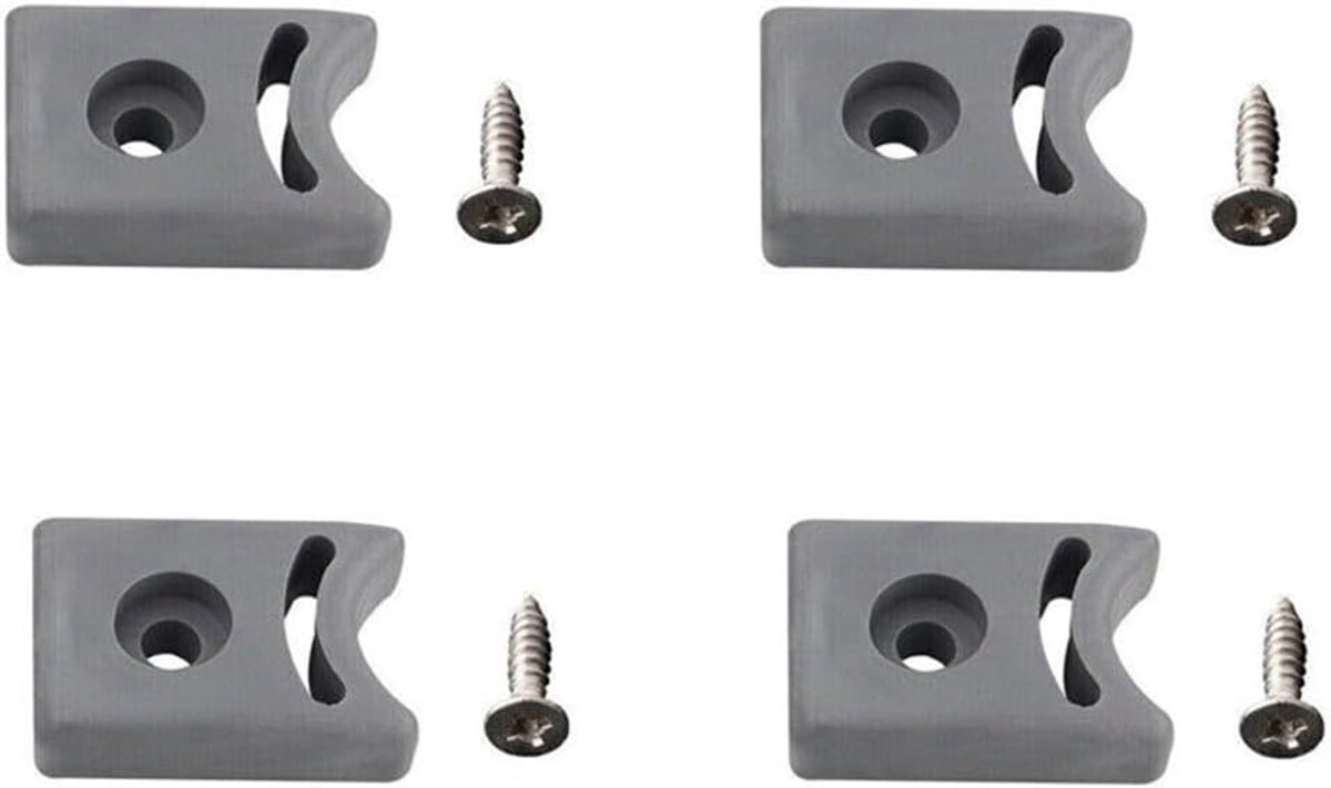 Schuifdeur Pulley Accessoires 4 Stuks - Rubber - Bumpers Voor Boven en Onder - Bufferblok voor Douchekamer